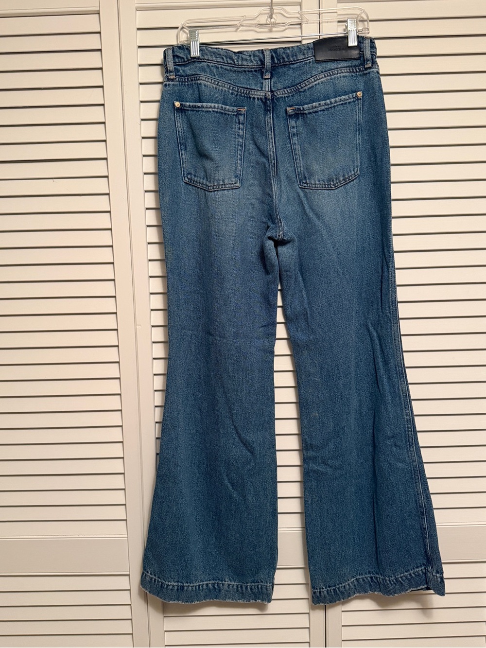 7 For All Mankind Medium Blue Wide-Leg Jeans - Picture 4 of 5